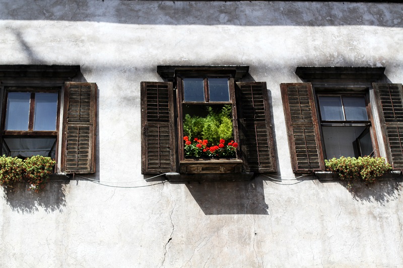 finestre |  fiori | casa|  montagna | legno