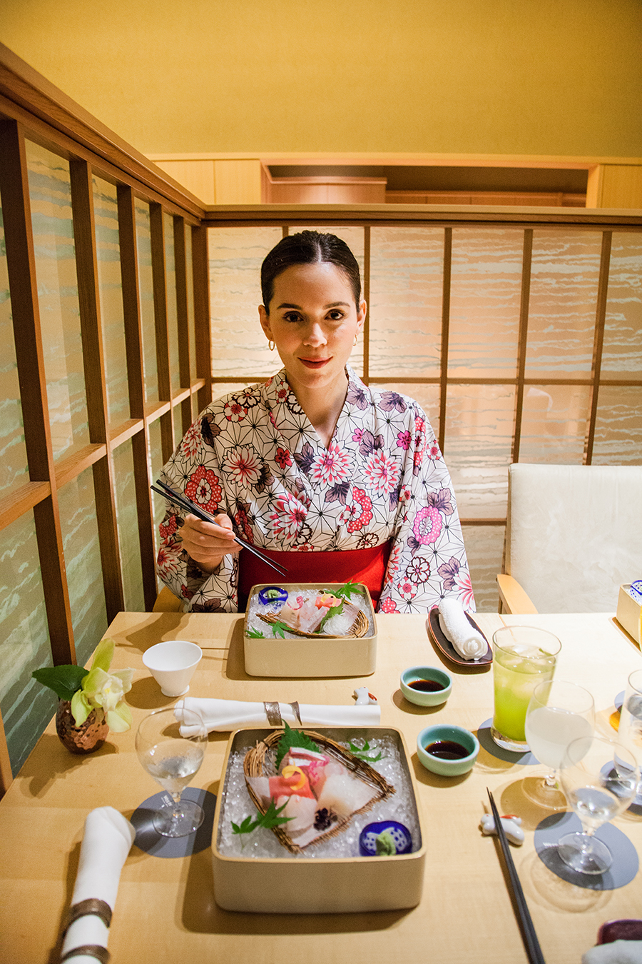 irene colzi cena sushi in kimono
