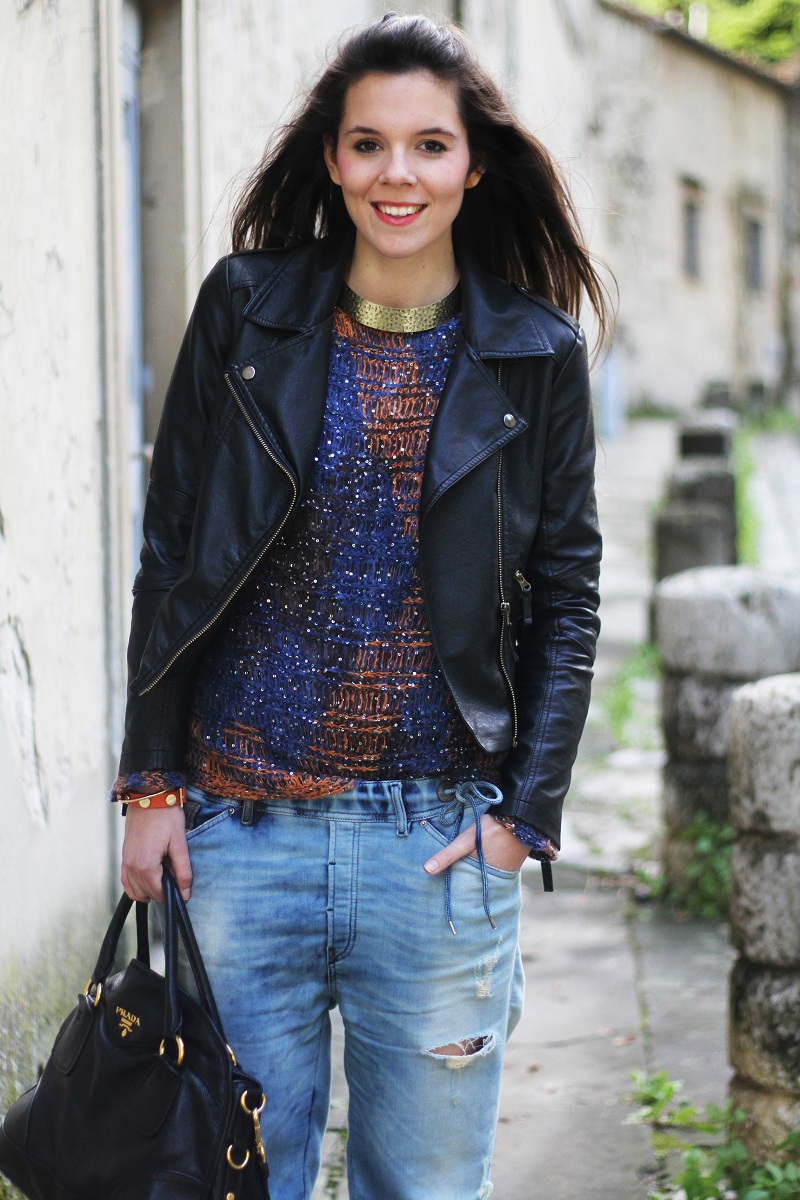 Outfit del giorno / Outfit of the day: baggy jeans and heels | Irene's ...