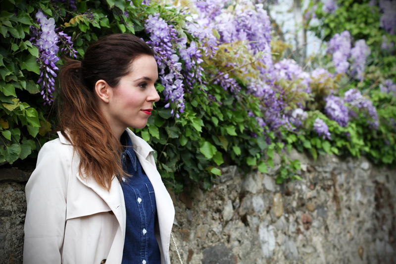 make up rosa | coda alta | coda di cavallo | trench | glicine 