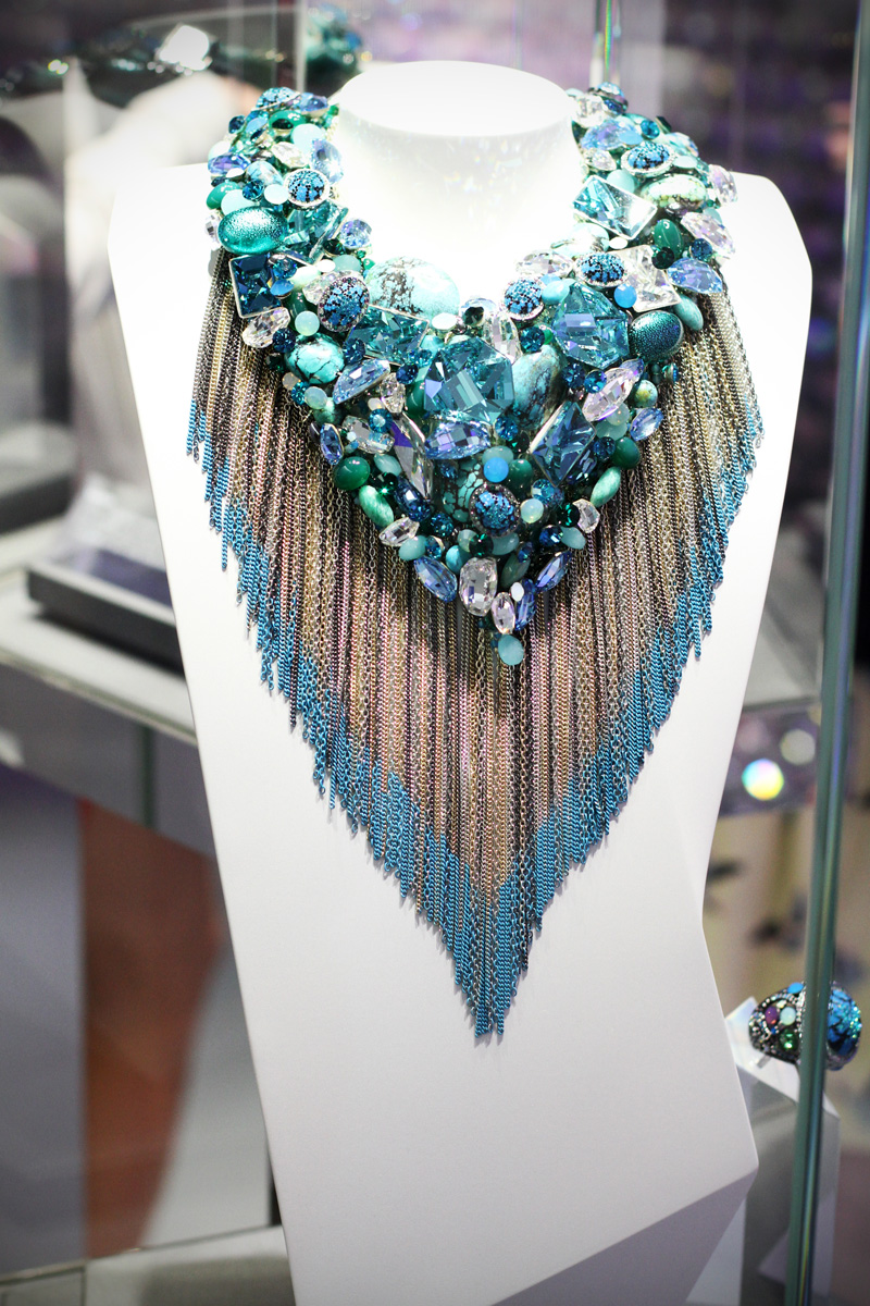 collana swarovski | collana celeste | turchesi | collana | swarovski autunno inverno 2013 2014 | basilea world | basilea | zurigo | fashion blogger | evento fashion blogger (8)