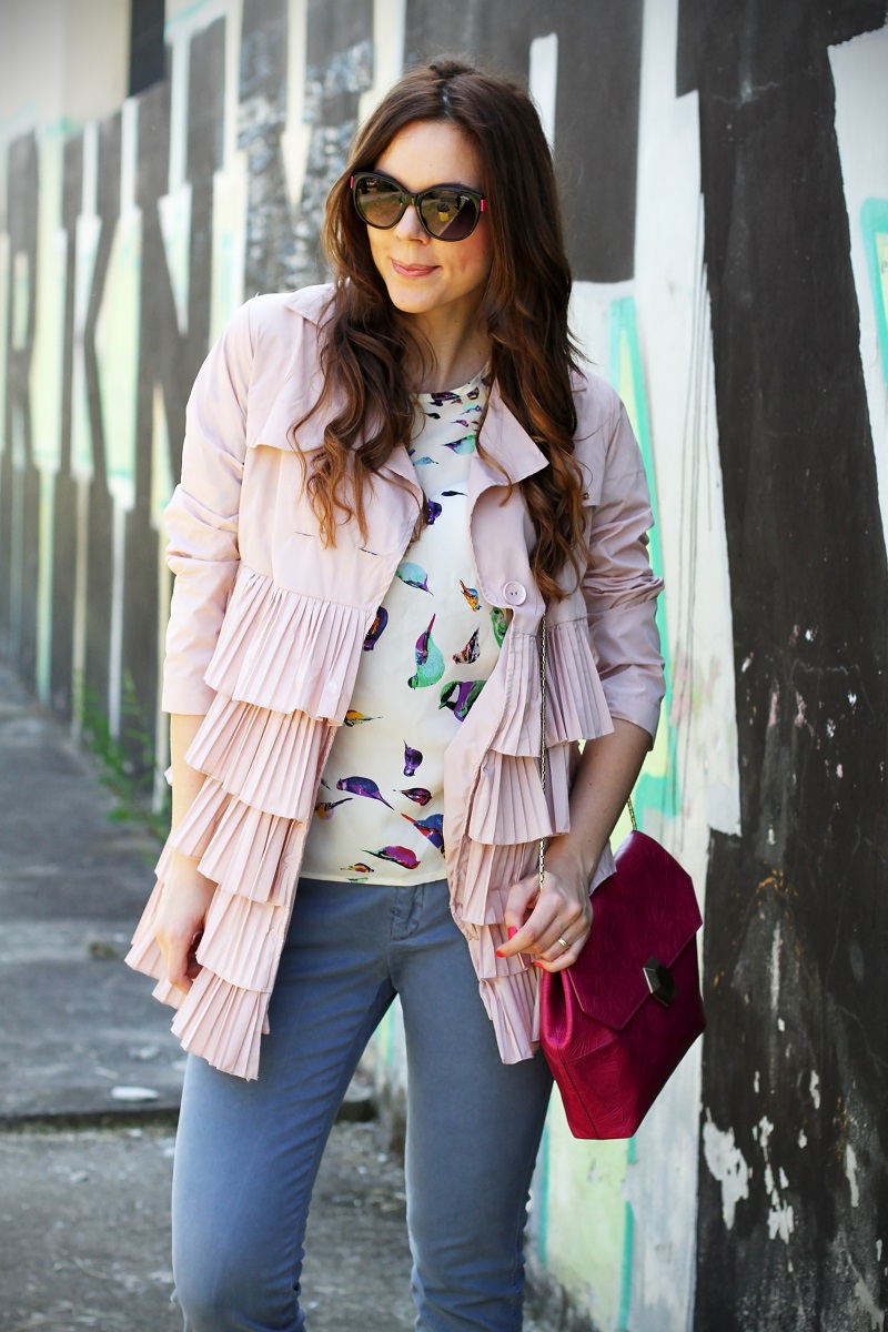trench rosa | occhiali da sole | occhiali da sole sting | outfit | look | borsa bulgari | borsa bvlgari | fashion blog | fashion blogger | fashion blogger italia 2