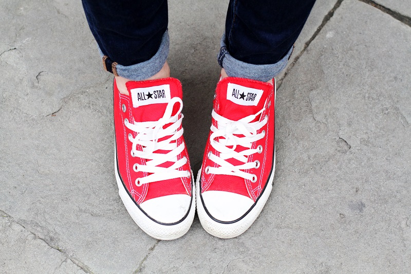 converse bianche e rosse ghisoni