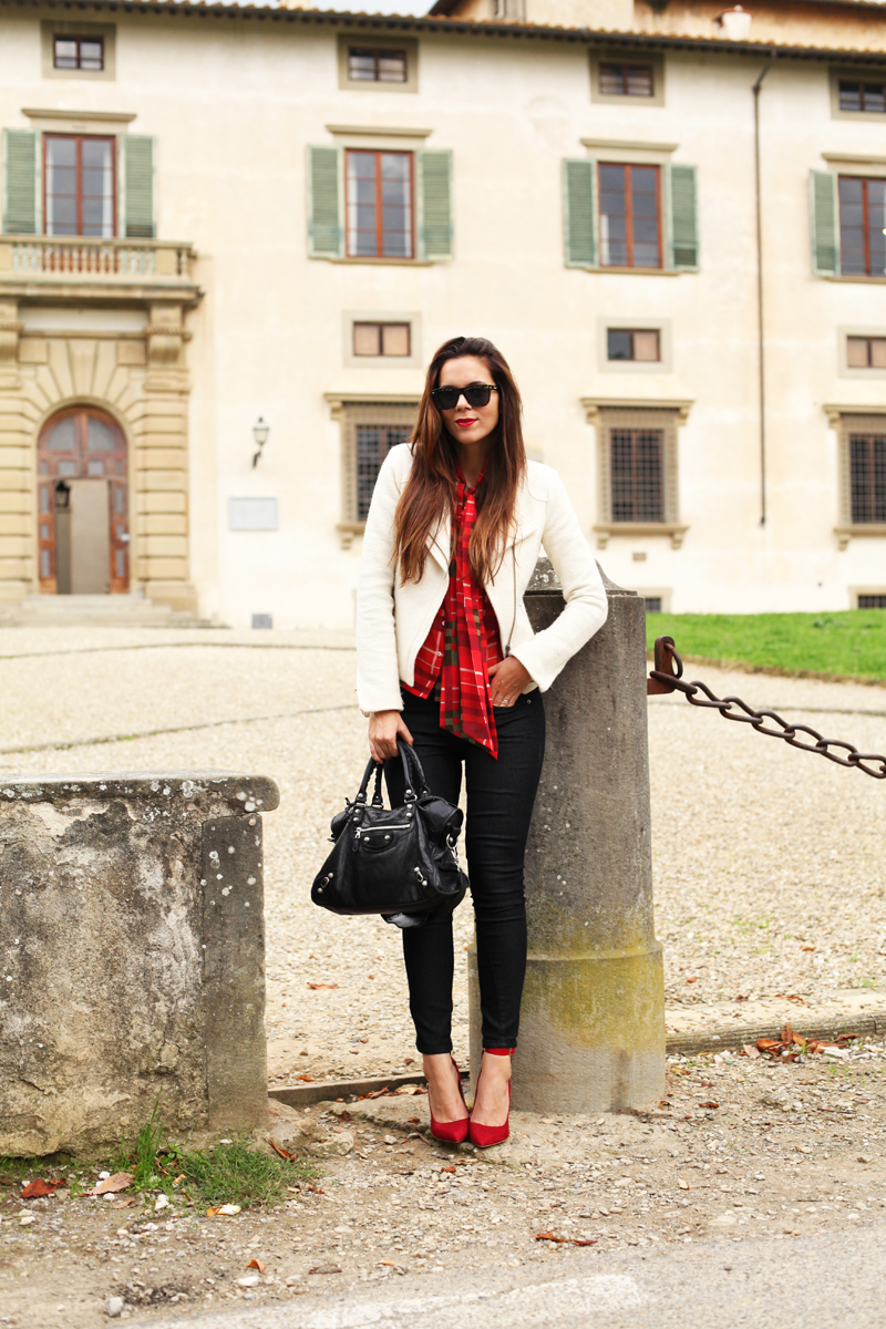 Tacchi rossi outfit sale