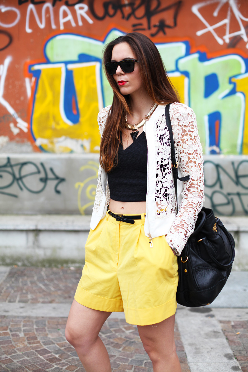 shorts gialli 