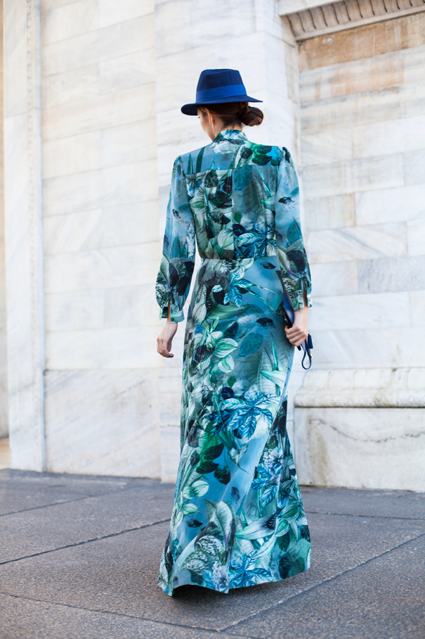 Vestito lungo blu 