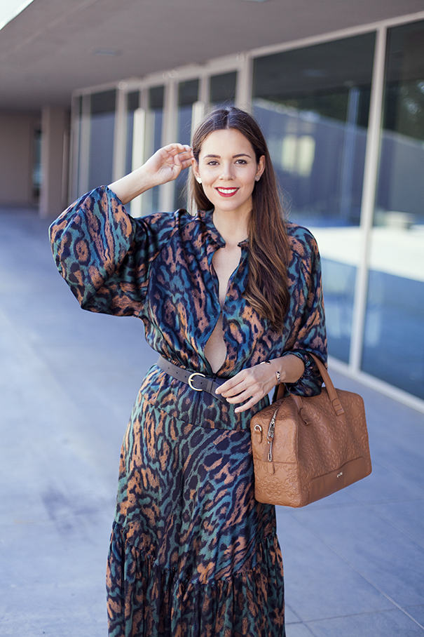 TOUS gioielli abito leopardato borsa marrone decollete stringate look outfit fashion blogger irene colzi (2)