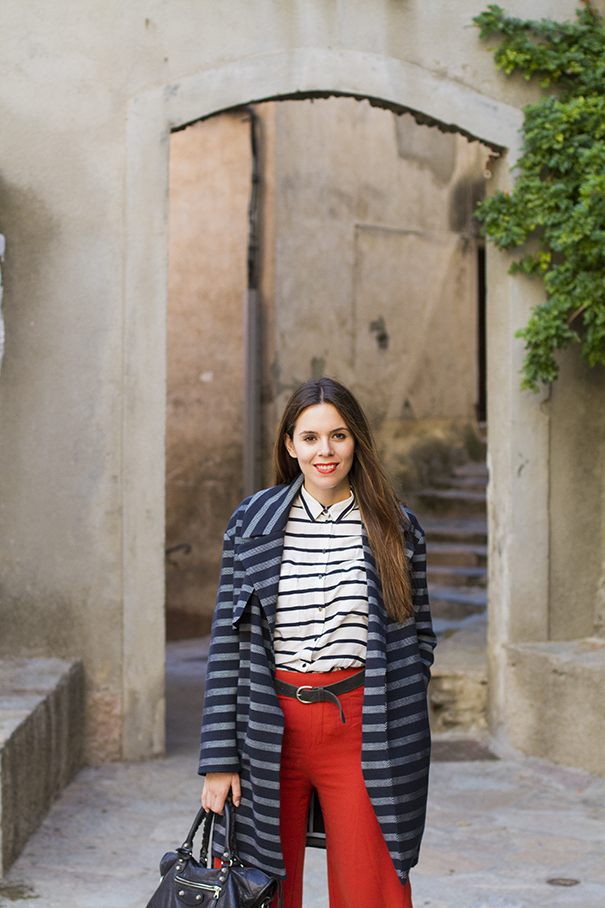 come abbinare le righe su righe | come mettere capi con righe | cappotto a righe | come indossare le righe