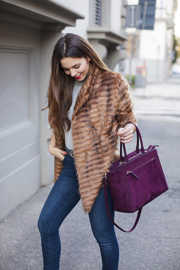 pelliccia classica | pelliccia marrone come indossarla