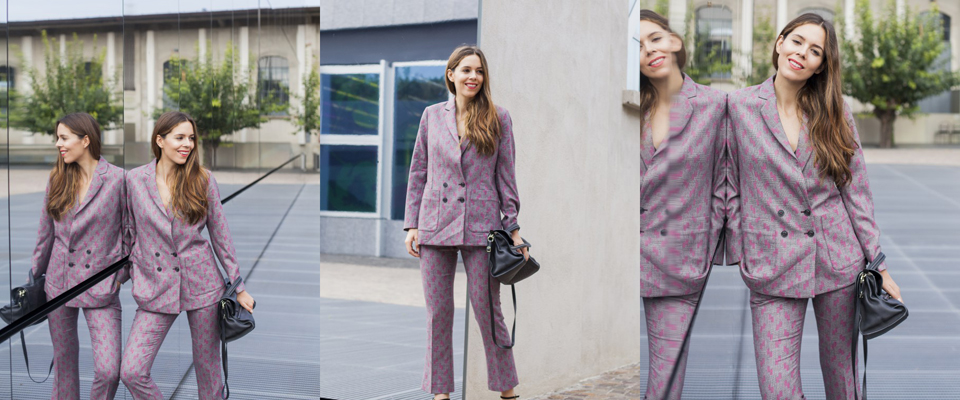 tailleur stampato irene colzi fashion blogger fashion influencer consigli di stile
