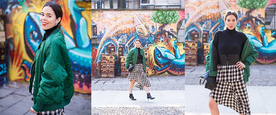 casual oufit bomber verde