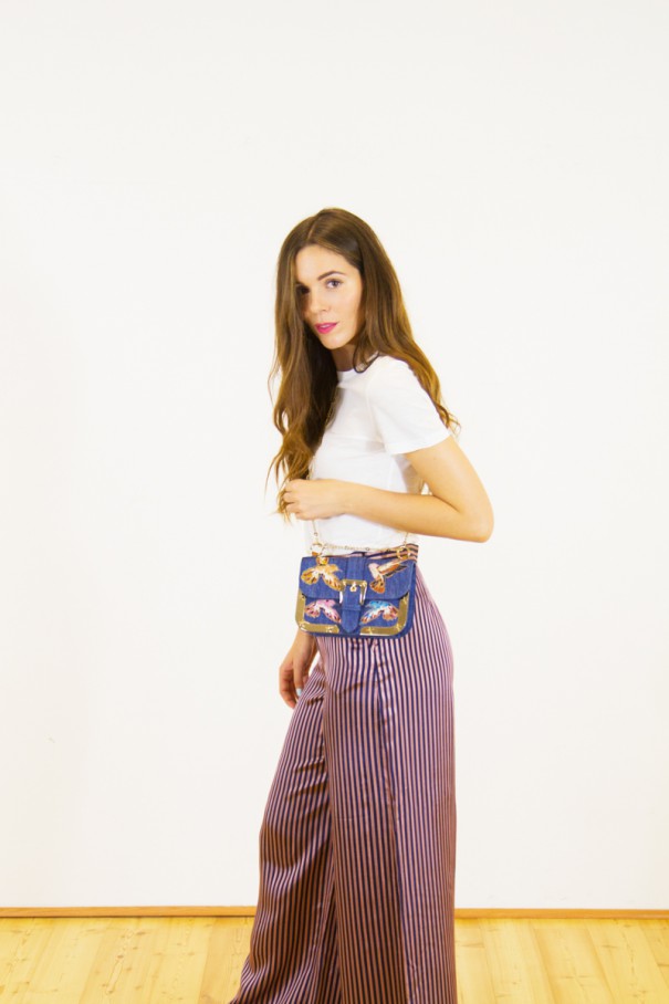 look pantaloni palazzo