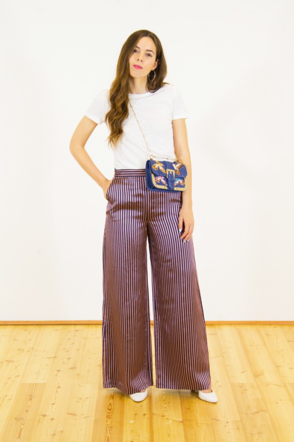 come indossare i pantaloni palazzo