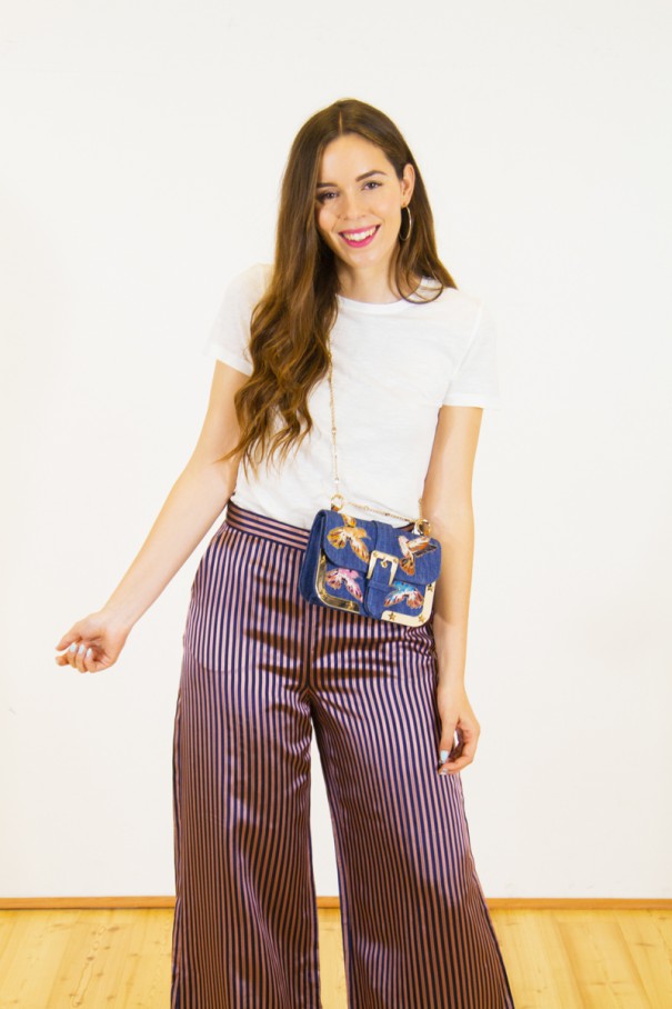 outfit pantaloni palazzo
