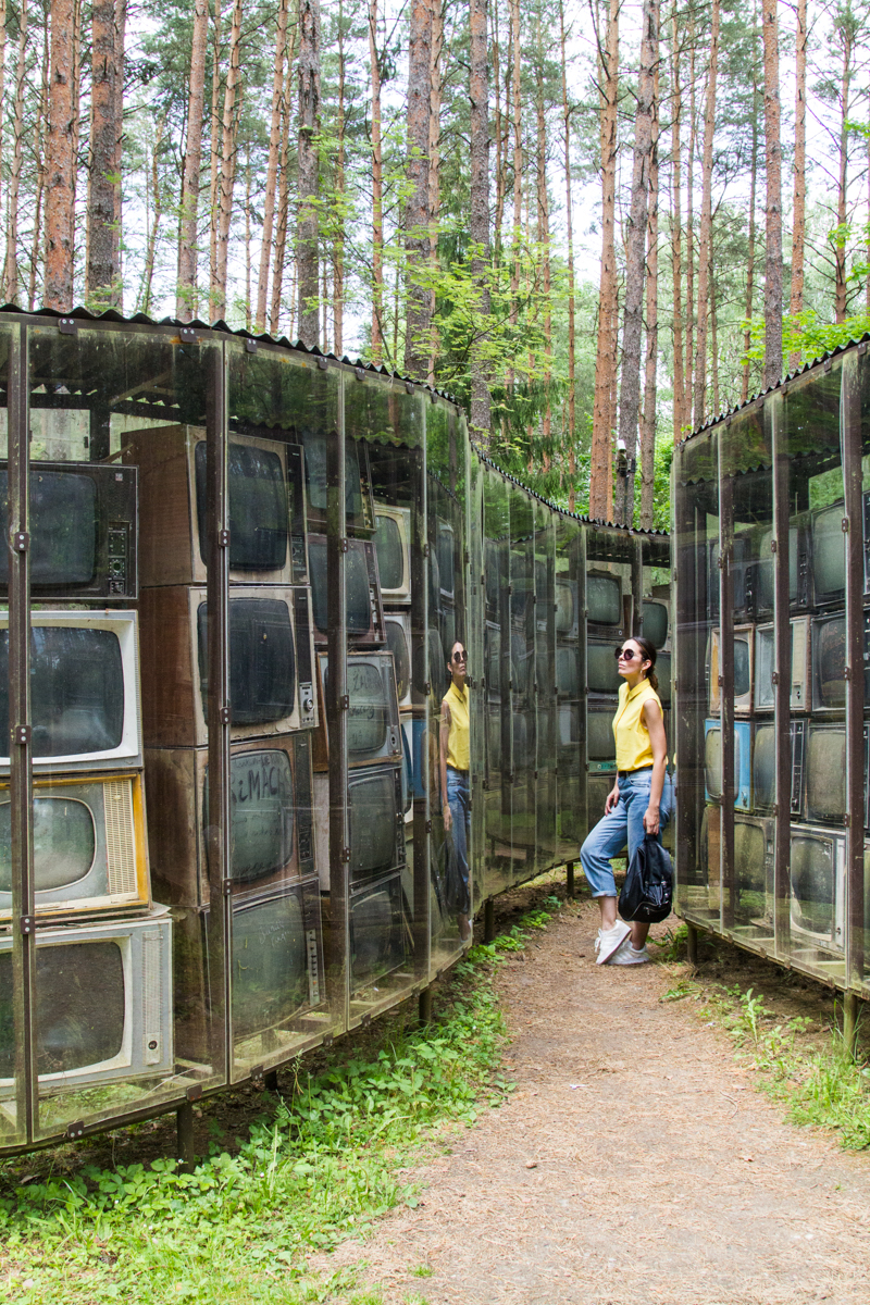 parco europa vilnius labirinto di televisioni