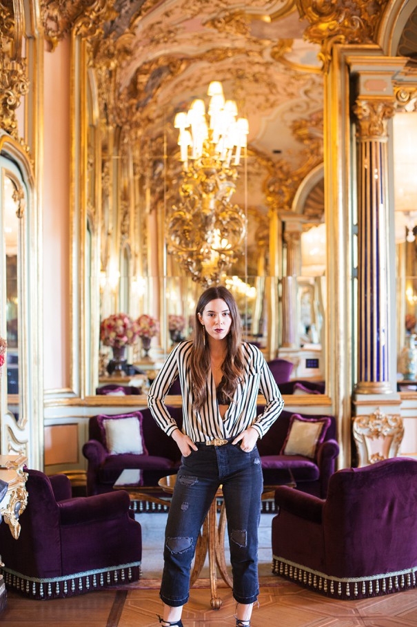 irene colzi fashion influencer outfit a righe