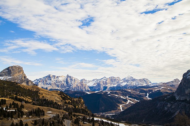 passo gardena panorama