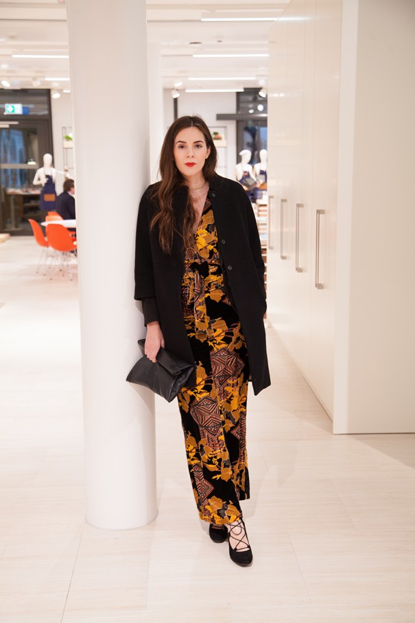 vestito lungo giallo e nero