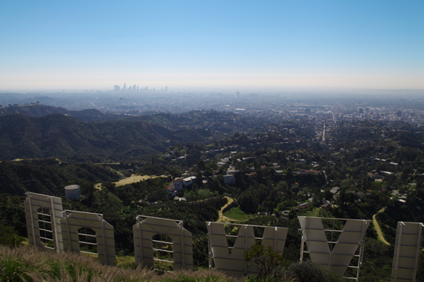 scritta hollywood skyline
