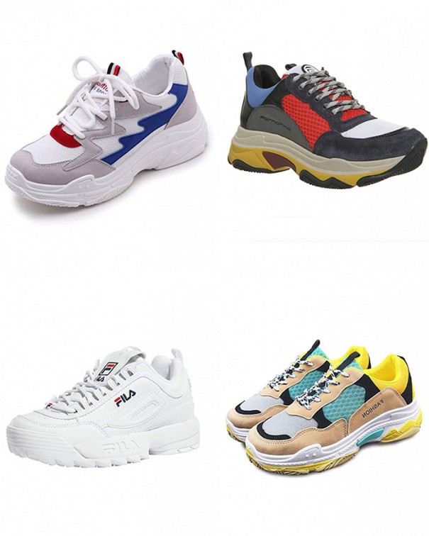 come indossare le chunky sneakers