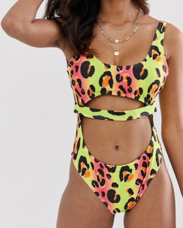 costume-da-bagno-animalier-fluo