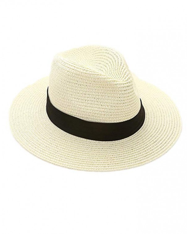 cappello in paglia cappello bianco tesa nera
