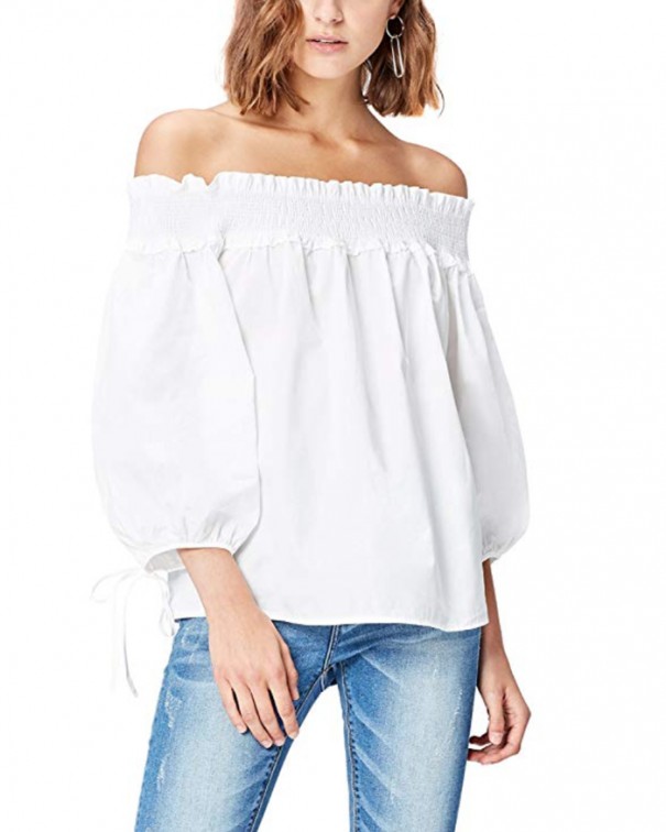 spalle scoperte top bianco