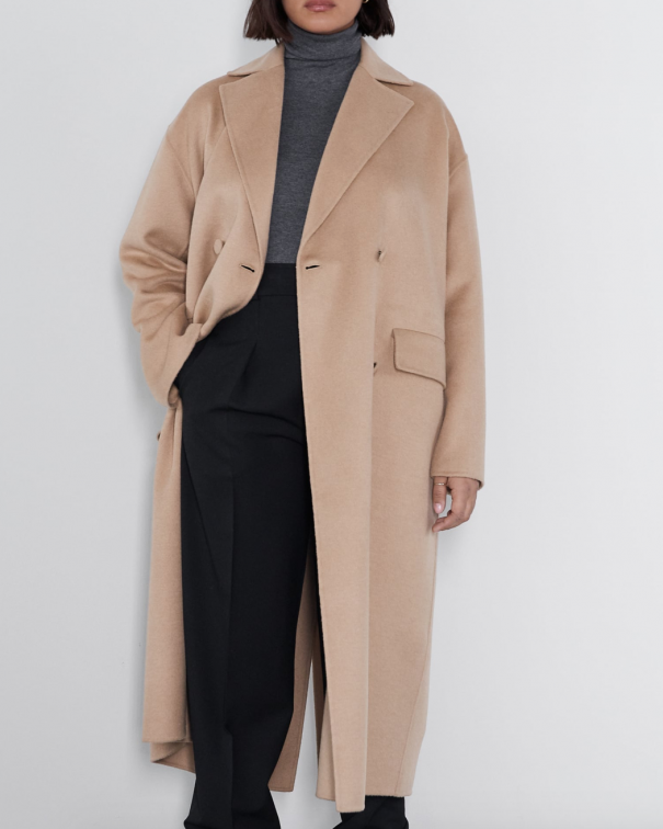Cappotti larghi beige