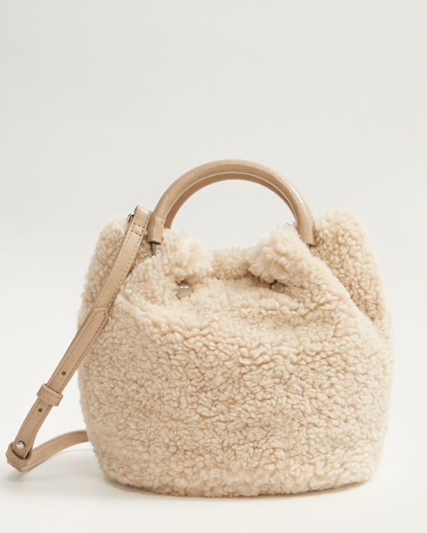 borsa fluffy bianca