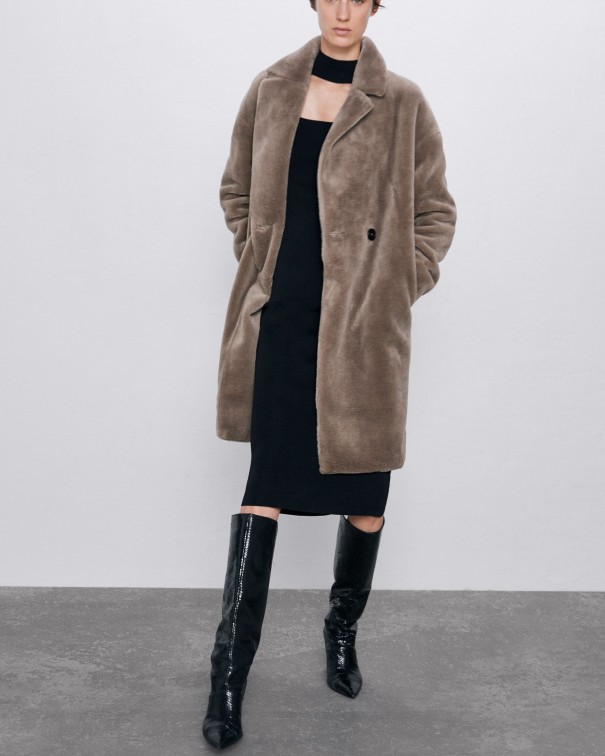 cappotto eco pelliccia